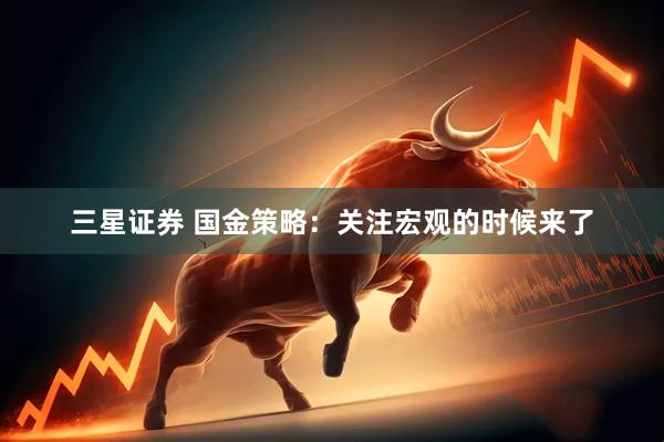 三星证券 国金策略：关注宏观的时候来了