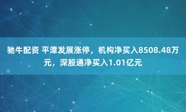 驰牛配资 平潭发展涨停，机构净买入8508.48万元，深股通净买入1.01亿元
